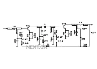 Distributed parameter type microstrip circuit