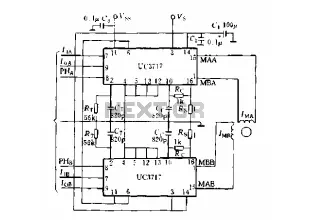 Two-phase stepper motor drive system circuit