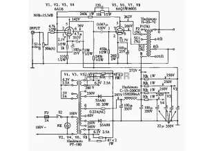 Single-ended four-channel amplifier schematic