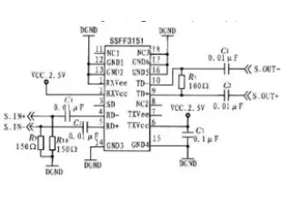 Circuit schematicof 1.25G optical transceivers SSFF315l