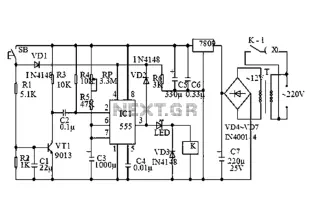 555 timer circuit diagram of a group of anti-jamming