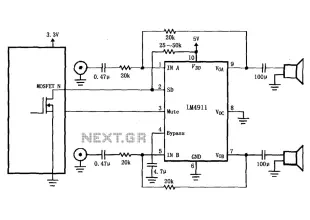 LM4911 different power circuit conduction time recommended