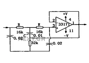 Notch filter circuit diagram MC33171