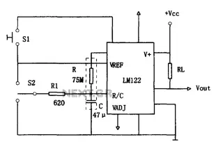 Use of one hour LM122 timer circuit