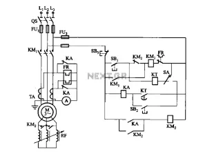 Frequency sensitive rheostat for manual and automatic way starting circuit