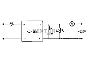 Solid state relay circuit controls the motor-way operation