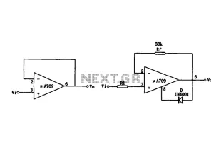 A709 a voltage follower circuit diagram