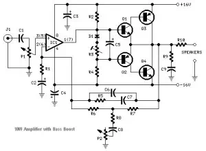 Transistored 10W Audio Amplifier