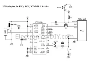 FT232RL USB to Serial Adapter for PIC AVR ATMEGA ARDUINO MCUs