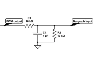 microcontroller Digital bargraph display driver circuit