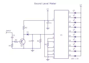 lm 3915 sound level meter circuit