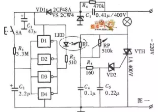 LED Lamp Dimmer Circuit Schematic Diagram