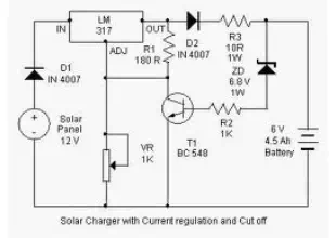 solar battery charger circuit schematic