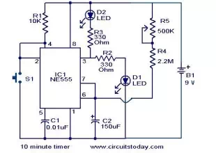 10 Minute timer circuit