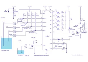 Water level controller using 8051