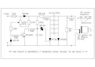 High Voltage Pulse Generator Electronic Circuit