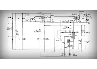 High current output switching power supply Schematic Diagram
