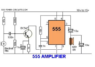 simple 555 amplifier
