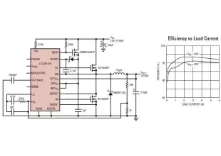 12 volt switching power supply using LTC3810-5 switching regulator