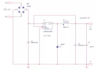 5v 1a power supply using lm2575