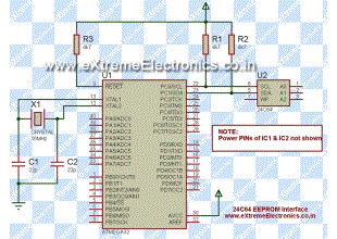 Easy 24C I2C Serial EEPROM Interfacing with AVR Microcontrollers