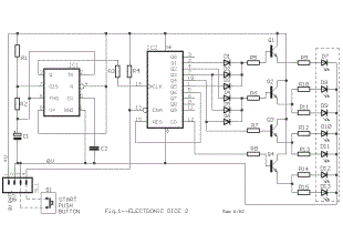 Electronic Dice circuit