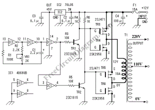 DC-AC Inverter Convert 12V DC Voltage to 110/220V AC Voltage