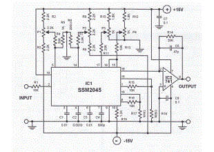 audio processor circuit using ic ssm2045