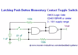 Push Button ON-OFF Soft Latch Circuits