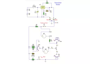 Transistor tester circuit