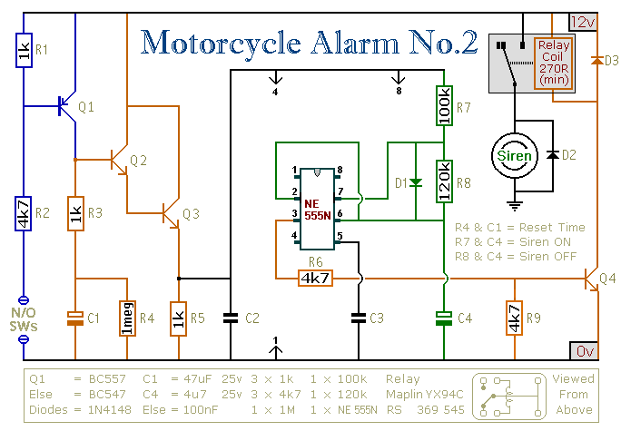 car alarm circuit : Automotive Circuits :: Next.gr