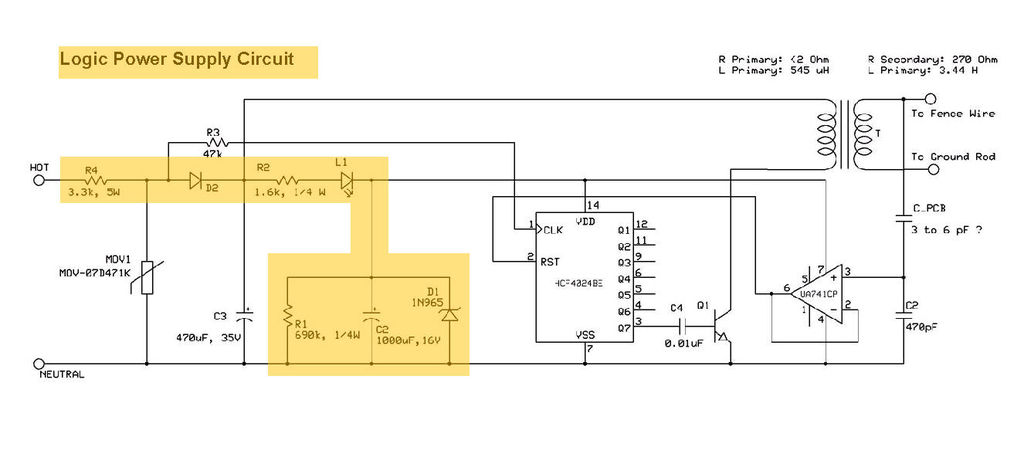 > circuits > Reverse Engineering an Electric Fence Charger l45775 - Next.gr