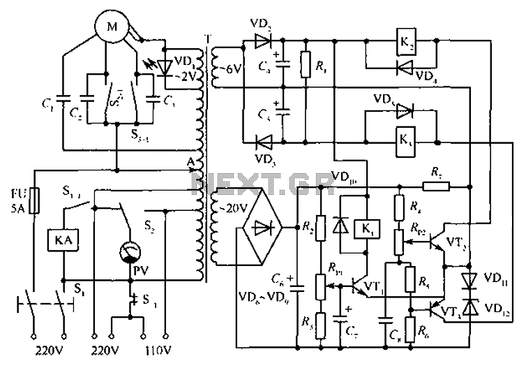 Schematic Circuit Diagram Of Automatic Voltage Regulator Of Ac