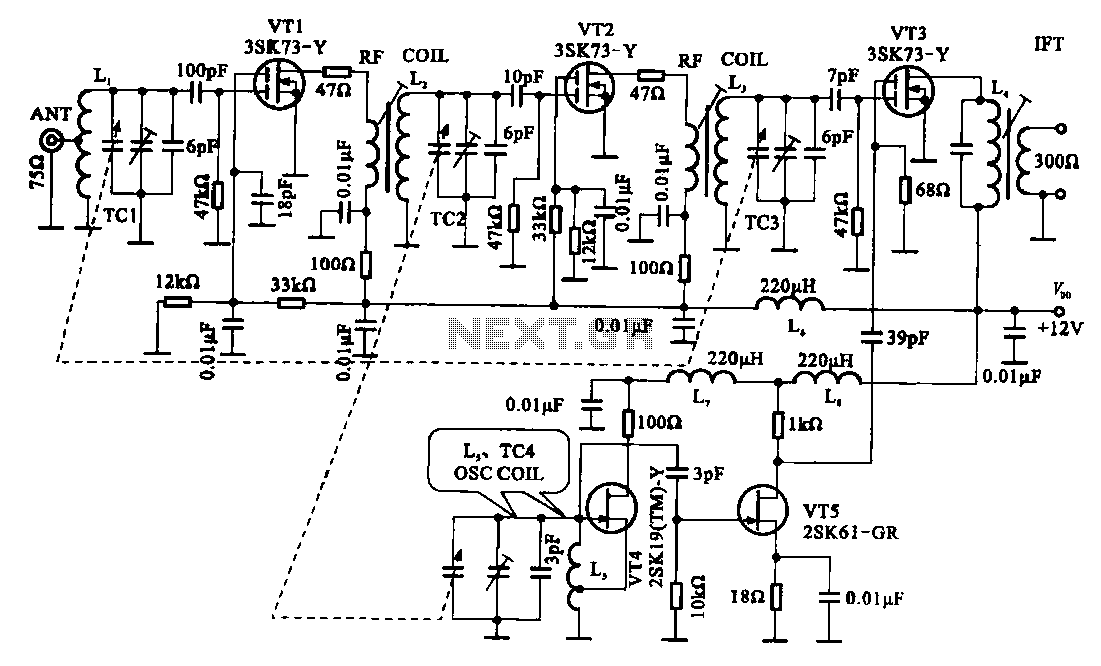 FM radio circuit by the FET composed under FM Radio ...