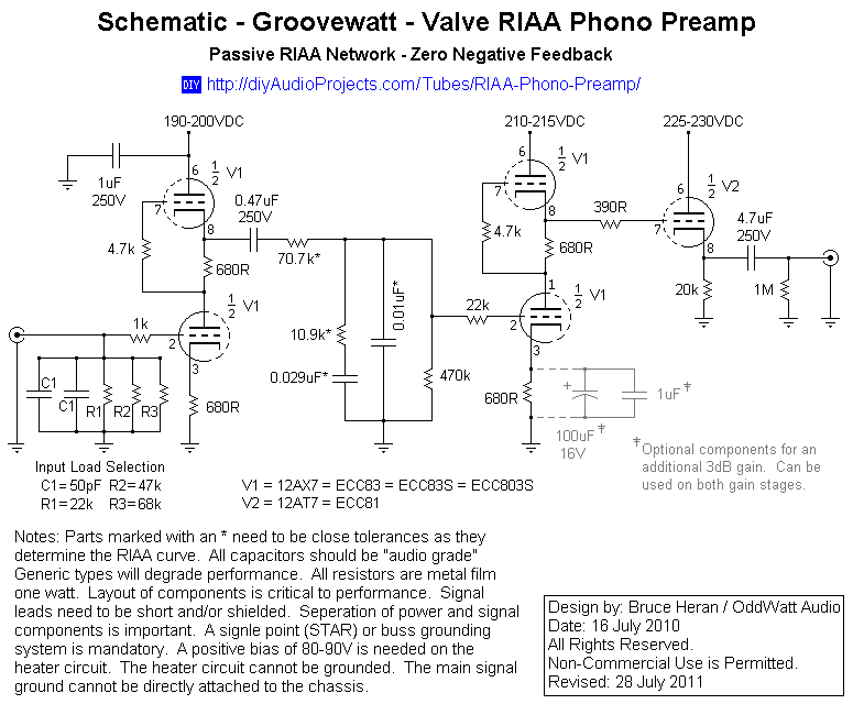 Groovewatt A Diy Vacuum Valve Riaa Phono Preamplifier Project Under Repository Circuits 24666 Next Gr