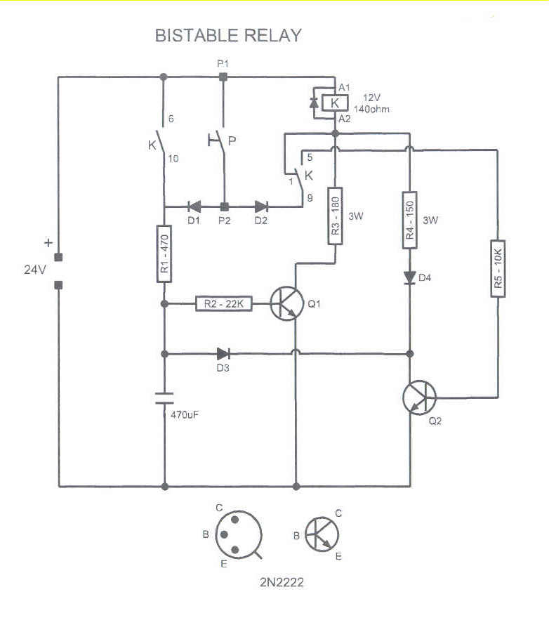 Relay bistable circuit