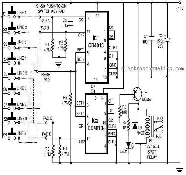 door lock circuit Page 2 : Security Circuits :: Next.gr Circuit Diagram