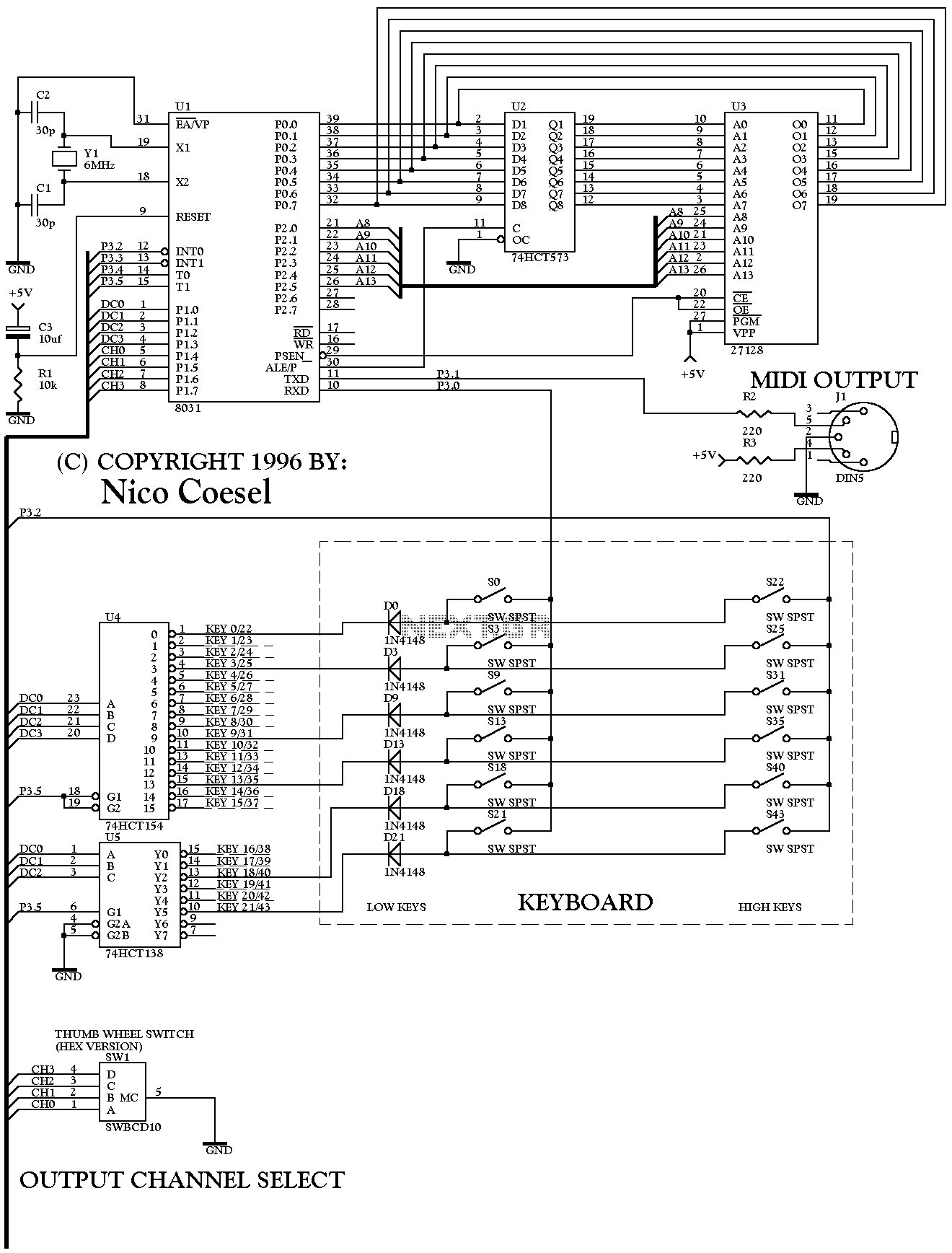 Keypad circuit schematic with 7611 under Repository ...