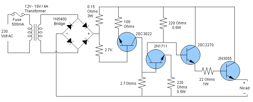 NiCd Battery Charger Circuit