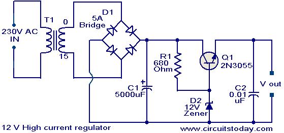 12 V High current regulator under Repository-circuits ...
