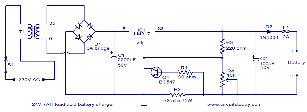 24V lead acid battery charger circuit under Repository ...