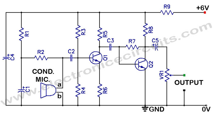 Condenser Mike Pre-Amplifier Circuit under Repository ...