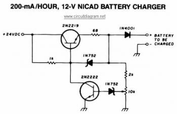 200mA 12V NiCAD Battery Charger circuit