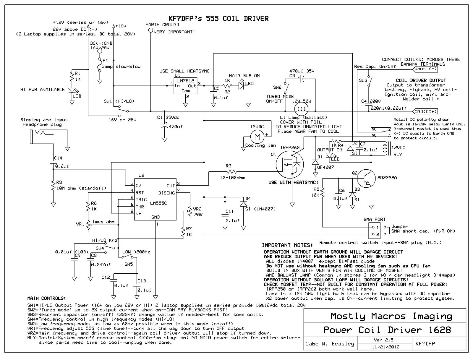 tesla coil circuit : Power Supply Circuits :: Next.gr