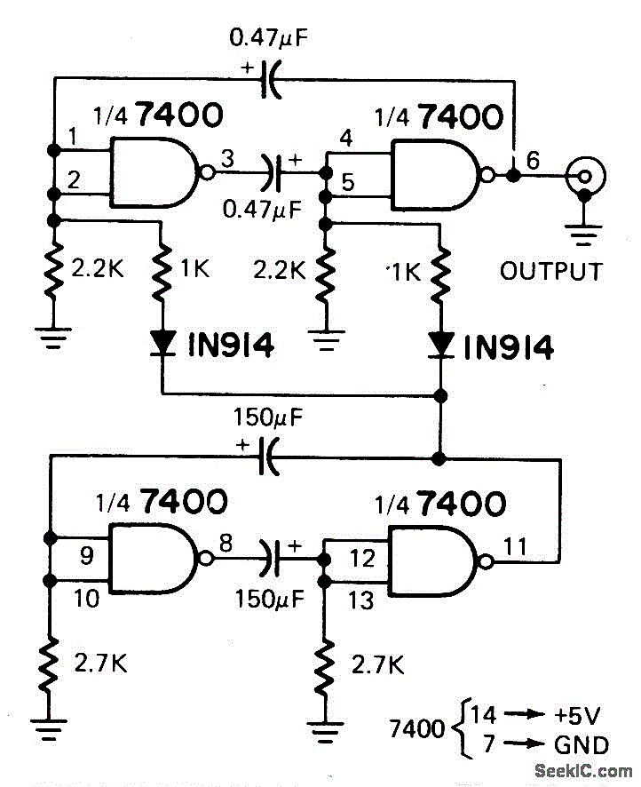 TWO TONE SIREN circuit Circuit Diagram