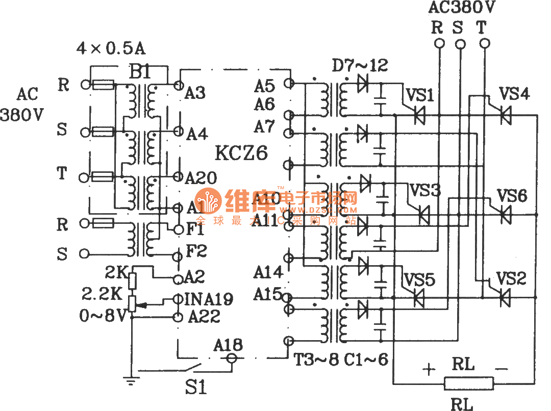 > circuits > Three phase AC voltage regulator circuit ...