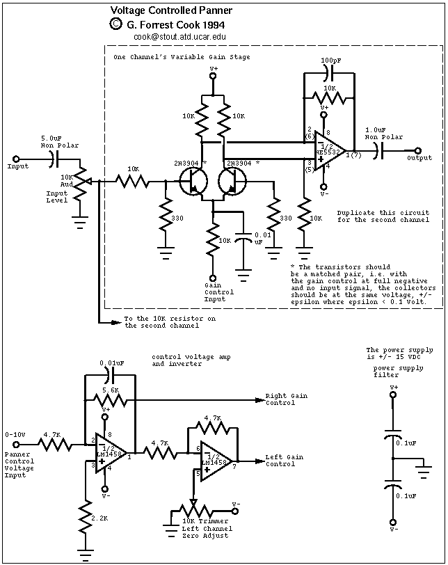 Voltage Controlled Panner