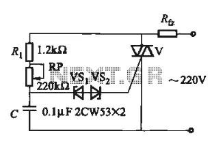 Resistance and capacitance of several phase shifting trigger circuit
