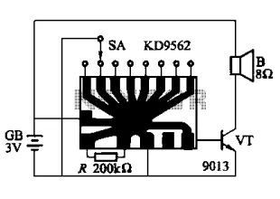 KD9562 octave analog sound music circuit