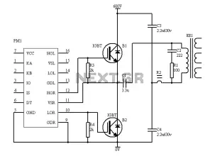 PM4040F application circuit switching power supply drive